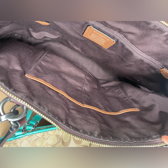 Coach Burgundy and Brown Tote Bag - Picture 10 of 12